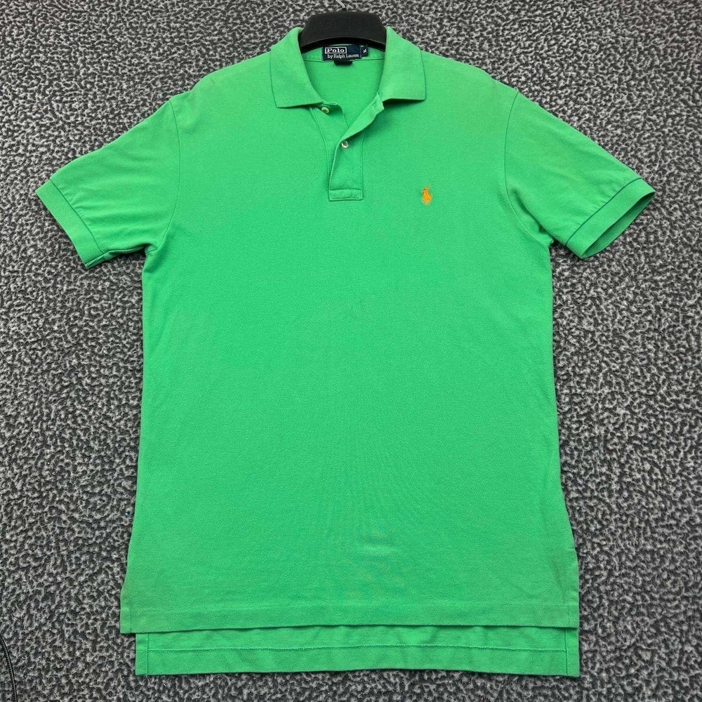 Vintage Polo Ralph Lauren Polo Shirt Men Medium Green Short Sleeve Cotton M